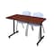 Kobe Rectangle Tables > Training Tables > Kobe Training Table & Chair Sets, 48 W, 30 L, 29 H, Cherry MKTRCT4830CH47GY - alternate 1